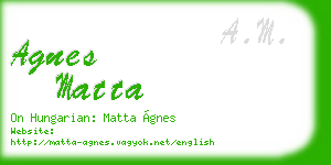 agnes matta business card